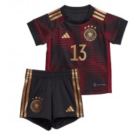 Tyskland Thomas Muller #13 Bortedraktsett Barn VM 2022 Kortermet (+ Korte bukser)